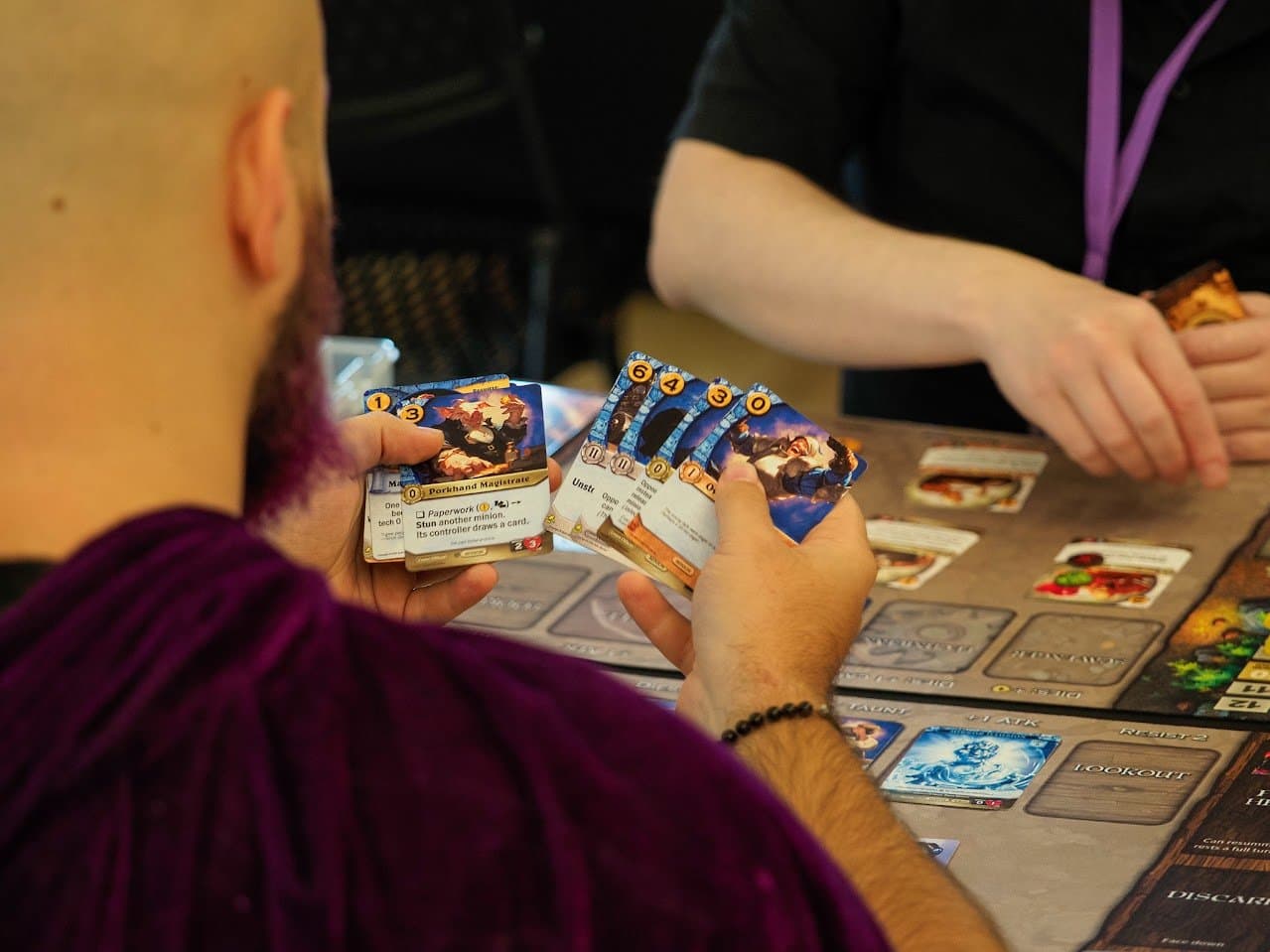 A card game in progress